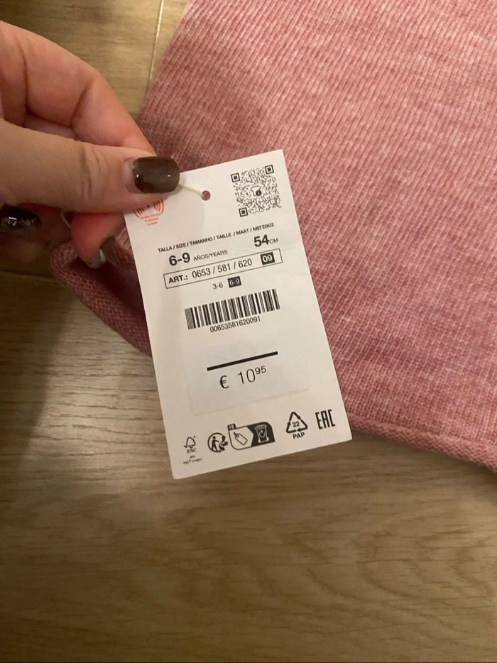 Capuche rose 6-9 ans Zara - photo numéro 3