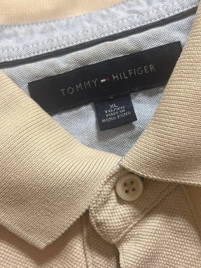 Polo tommy Hilfiger beige homme taille XL comme neuf - photo numéro 4
