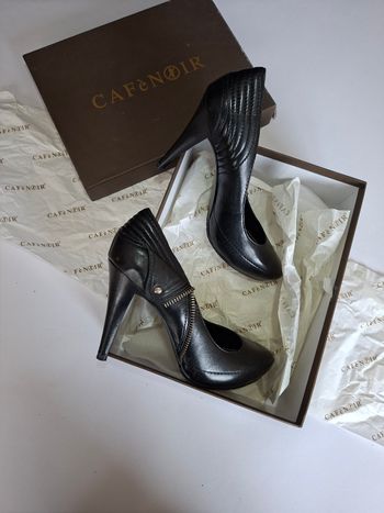 Escarpins CaféNoir cuir véritable noir – neufs – 38,5