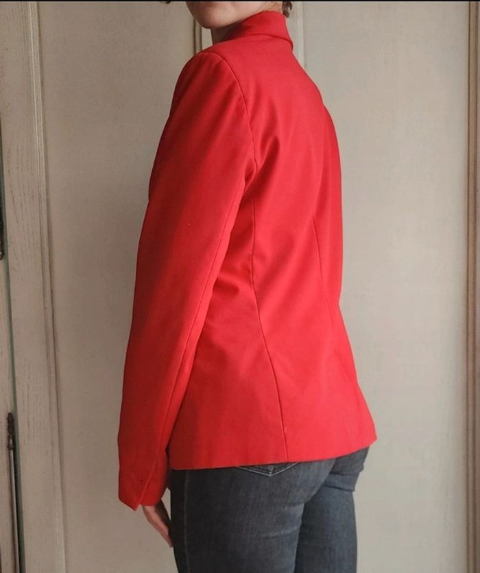 Blazer rouge droit Zara - photo numéro 4
