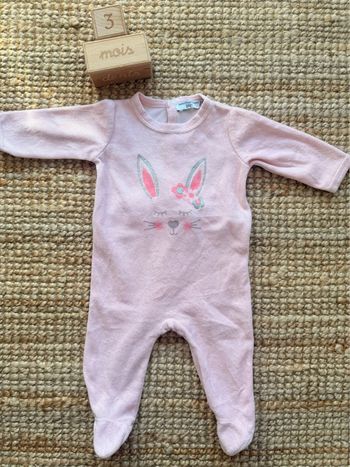 Pyjama velours FPC 3mois / 60cm