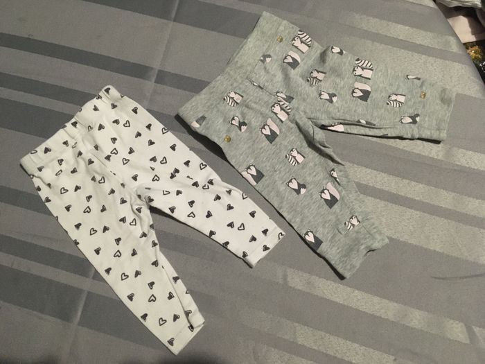 Lot 2 leggings 3 mois