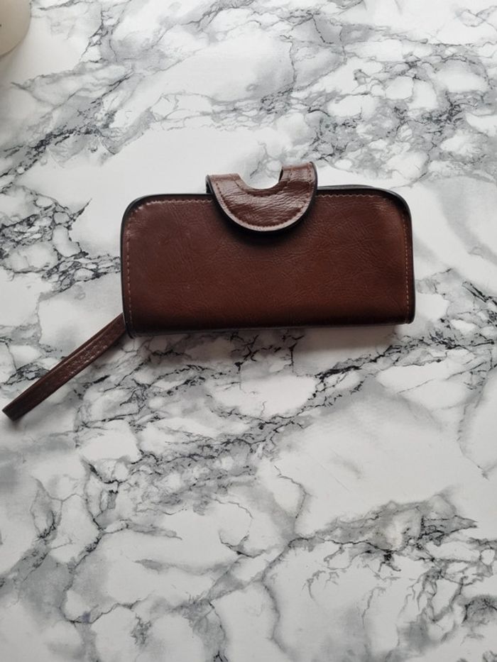 Porte monnaie en cuir marron vintage - photo numéro 18