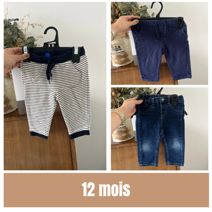Lot de pantalons - 12 mois