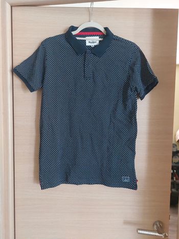 Polo imprimé pois marine