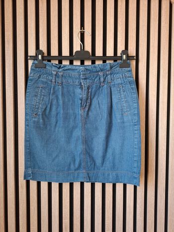 Jupe en coton couleur jean T 38