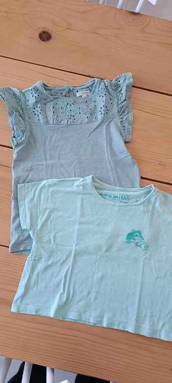 Lot 2 tee-shirt été fille 8 ans