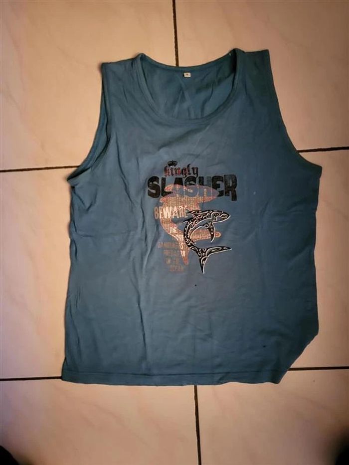 Débardeur bleu taille S