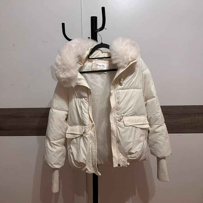 Jacke Winterjacke Weiß Creme - photo numéro 3