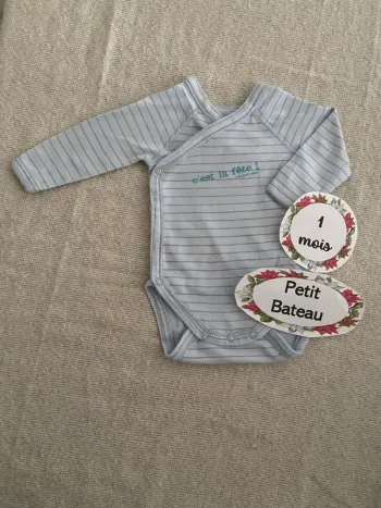 Body croisé cache cœur manches longues petit bateau