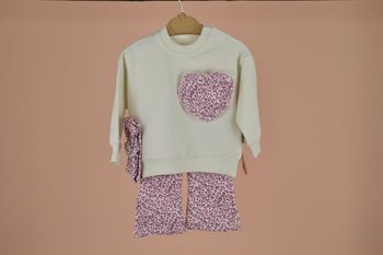 Ensemble Bébé Fille 12–18 Mois "Cœur Sauvage" – Look Chic & Tendance