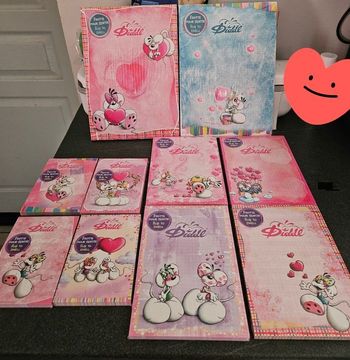 Lot de feuilles diddl cœur exclu joué club neuve 