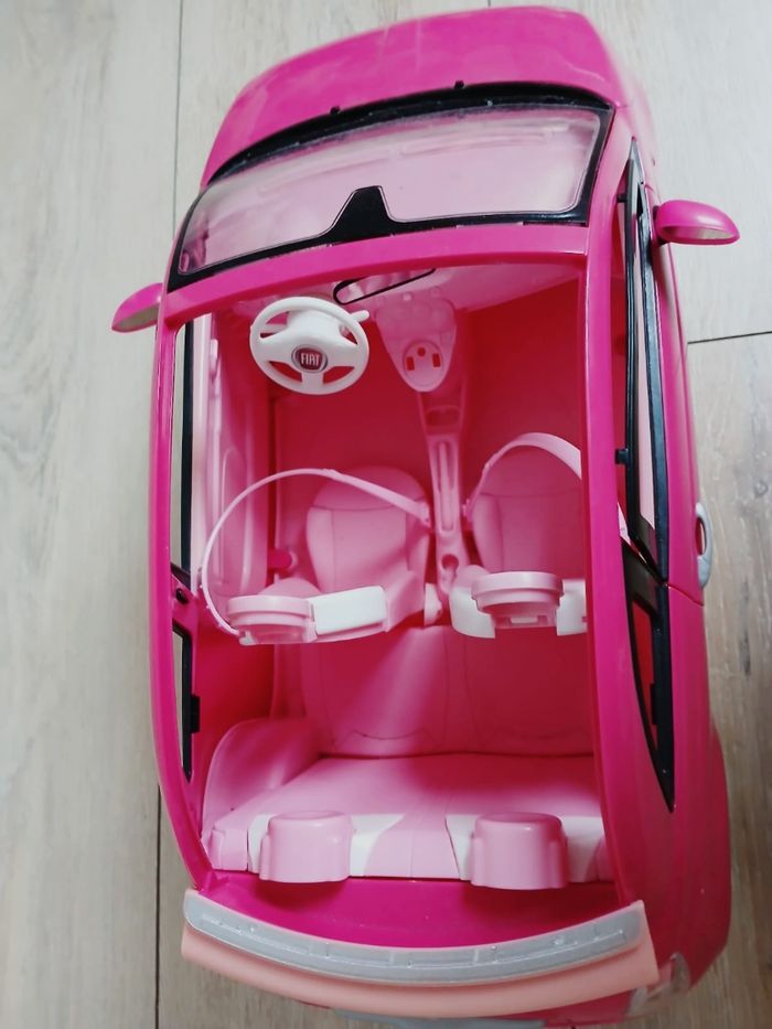 Voiture Barbie Fiat 500 rose - photo numéro 5