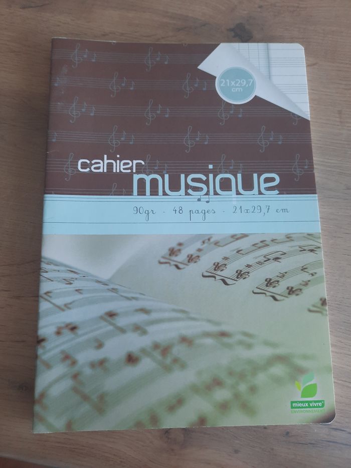 Cahier musique et chant
