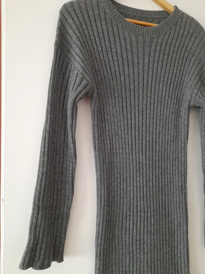 Robe longue moulante en lainage - photo numéro 3