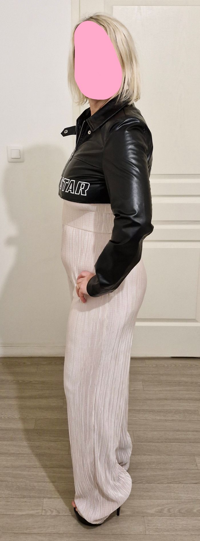 Mini veste style moto imitation cuir - photo numéro 3