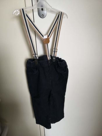 Pantalon sarouel avec bretelles à pinces (Bleu) 18 mois (80 cm) Tape à l'oeil