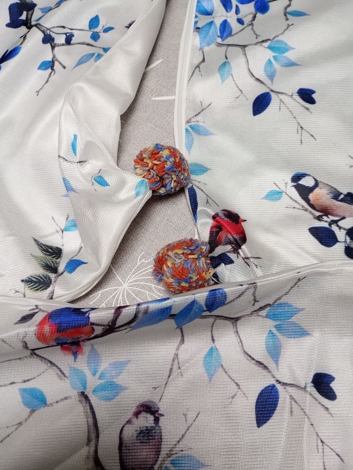 Lot housses coussins oiseaux - photo numéro 4