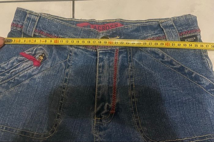 Pantacourt large »Across »bleu clair - photo numéro 3