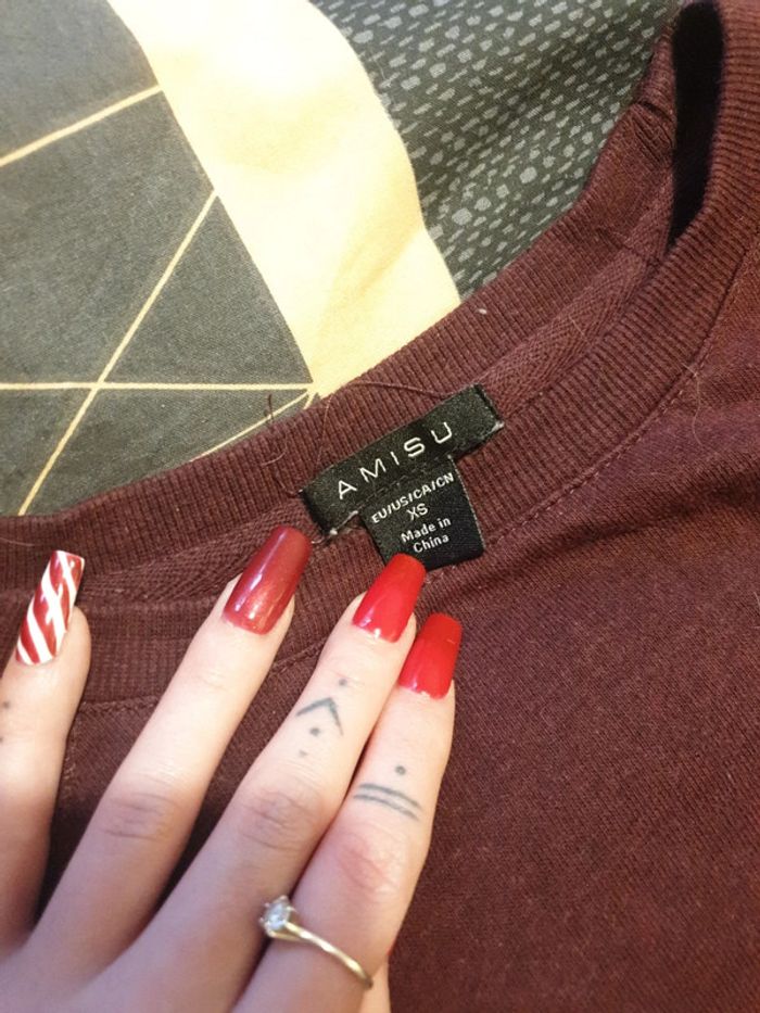 Sweat couleur aubergine - photo numéro 4