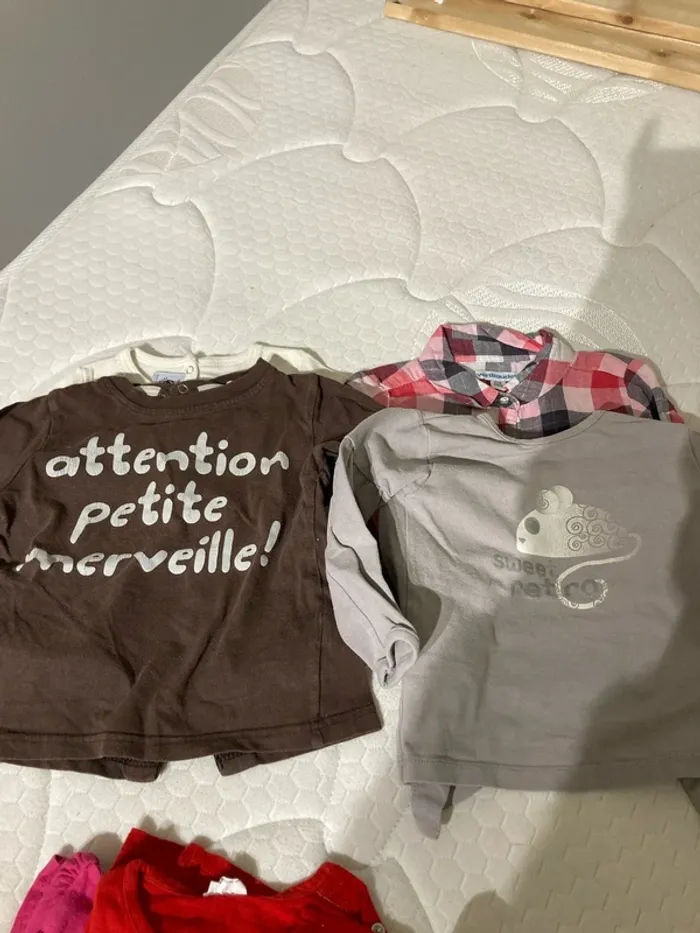 Lot tee-shirts ml et mc 18 mois - photo numéro 3