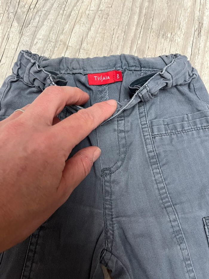Pantalon gris Tissaia taille 12 mois - photo numéro 3