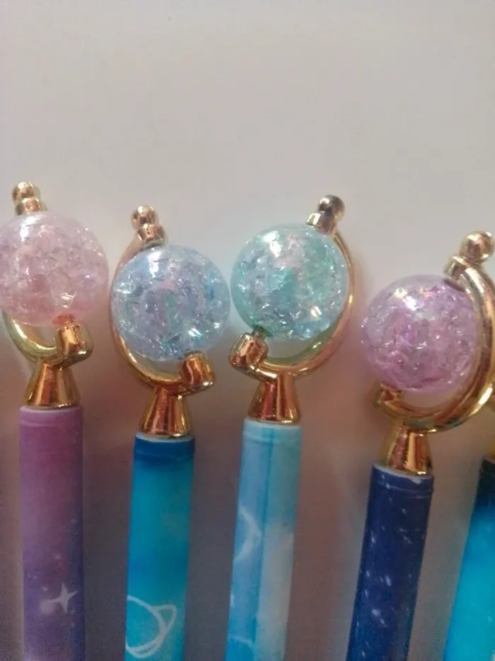 6 stylos bille roller à mines protégées avec planètes tournantes - photo numéro 5