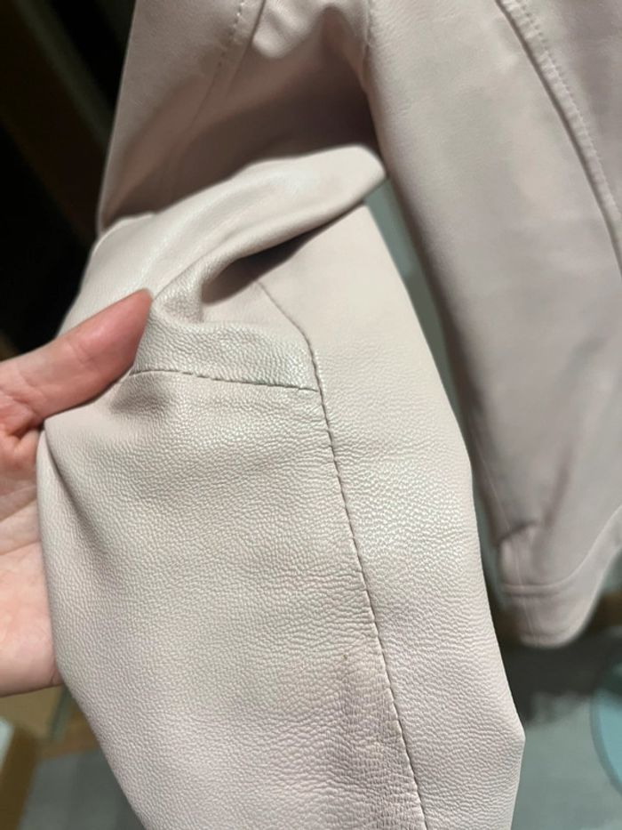 Veste Perfecto Rose en Cuir - photo numéro 11