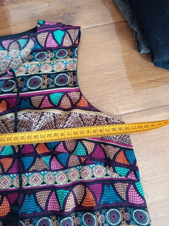 Débardeur long motif multicolore ethnique - photo numéro 9
