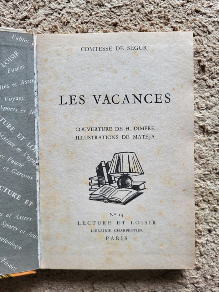 Les Vacances - Comtesse de Ségur (1964) - Lecture et Loisir - photo numéro 6