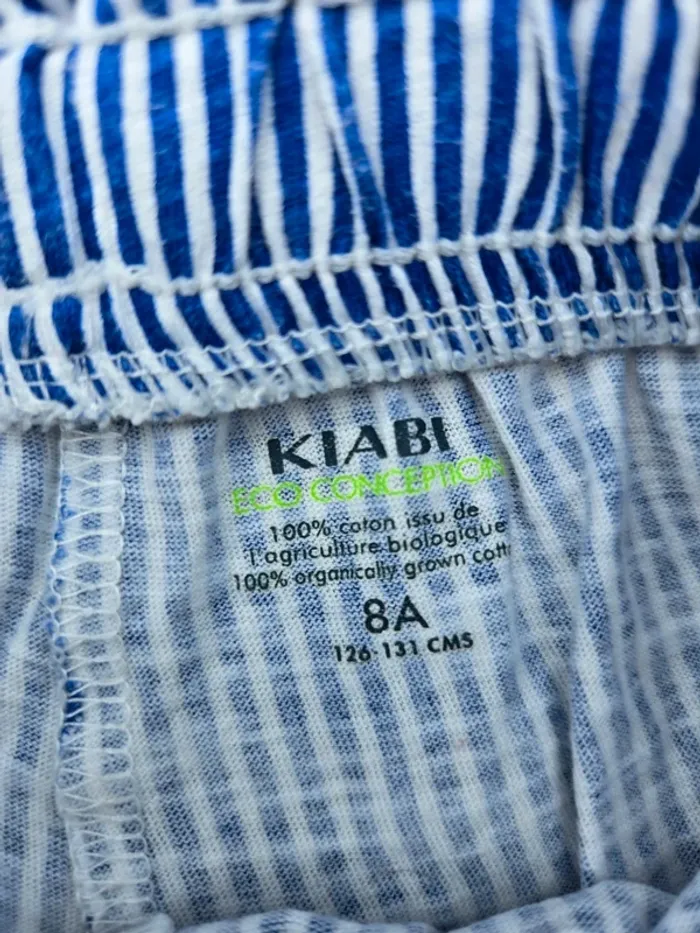 Short rayures 100% coton Kiabi 8 ans - photo numéro 3