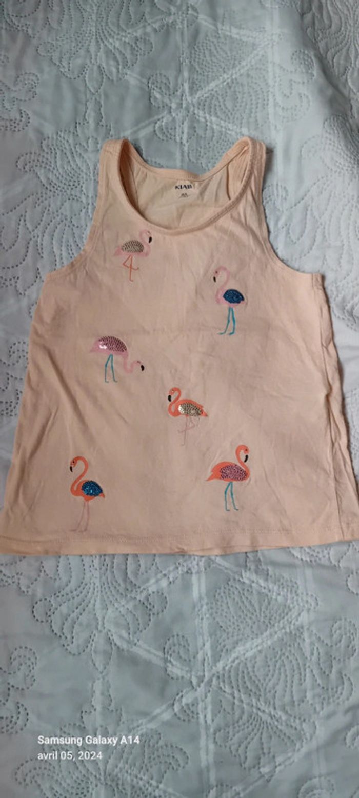 Débardeur motif flamands roses avec sequins fille 8 ans kiabi - photo numéro 2