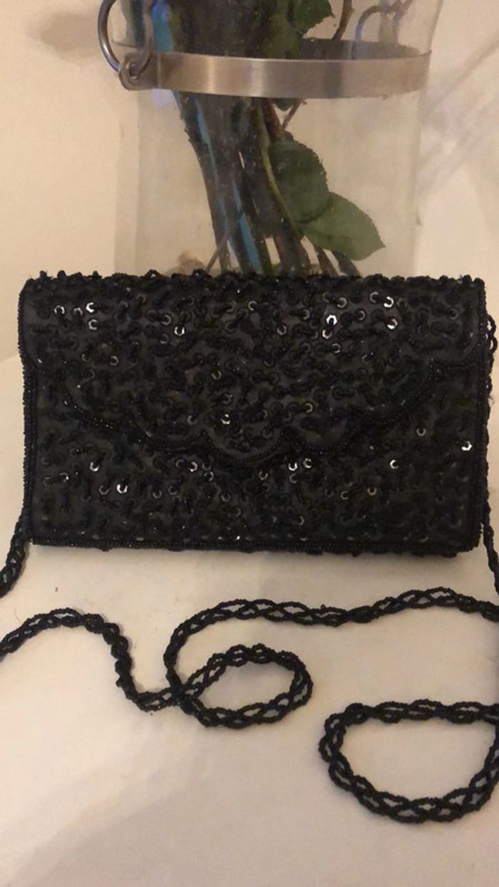 Pochette bandoulière perle