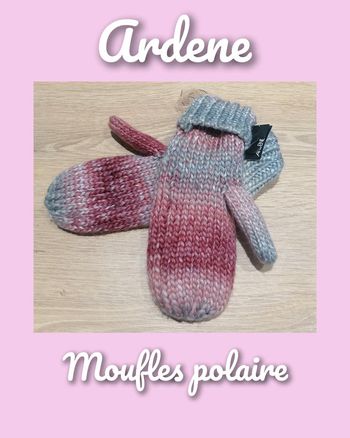 Moufles mailles rose gris polaire Taille unique Ardene