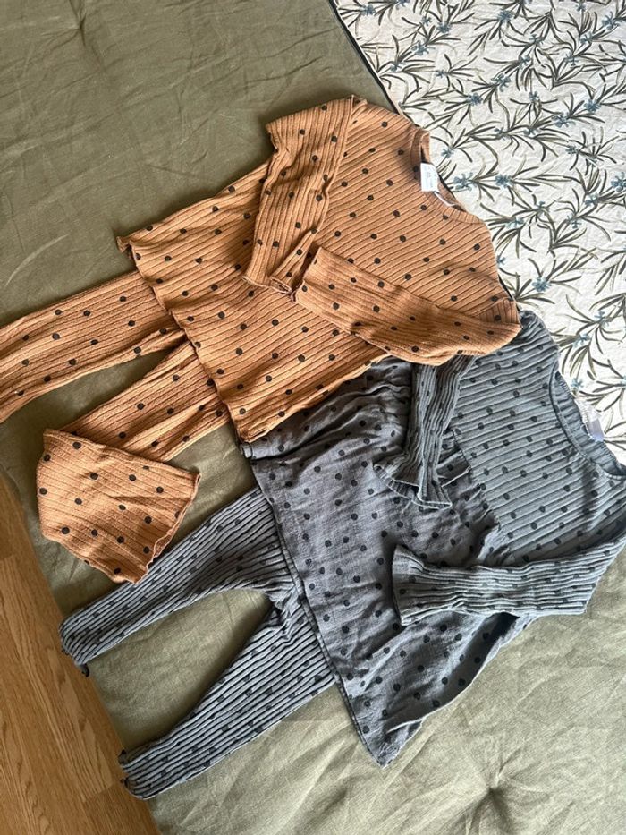 Lot de 2 ensembles marron et gris ZARA 🐒