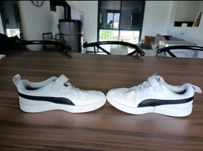 Basket scratch blanche et noir puma 32 - photo numéro 4