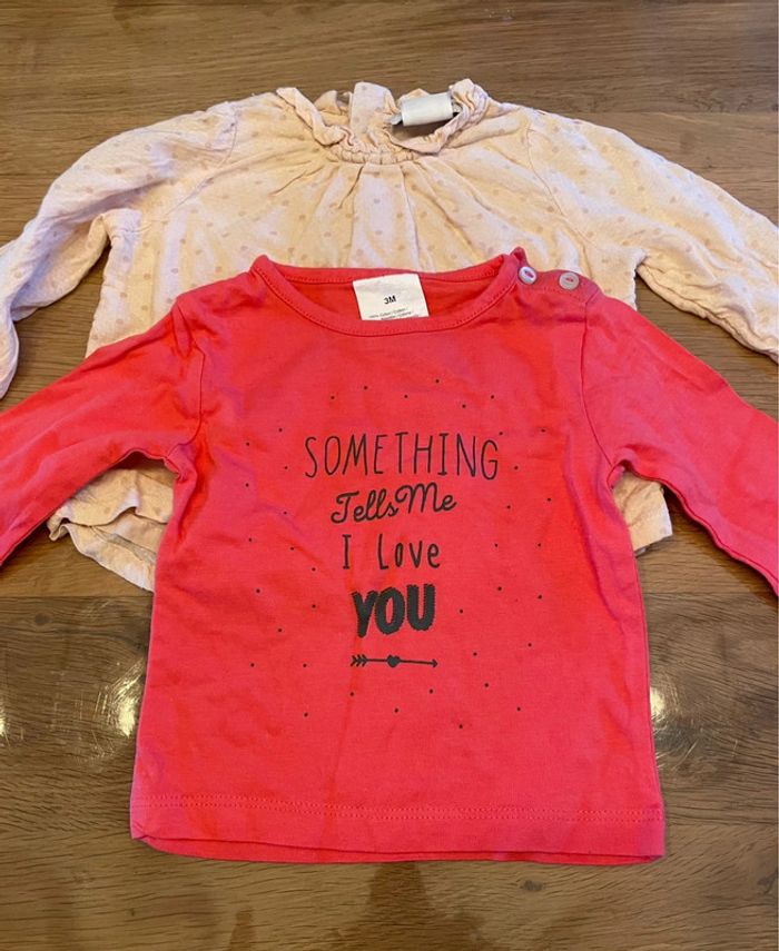 Lot de 3 hauts fille 3 mois - photo numéro 3