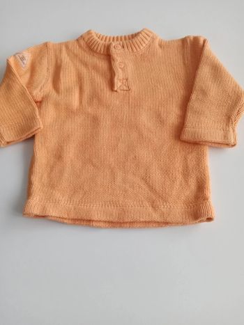 Pull orange T 6 mois