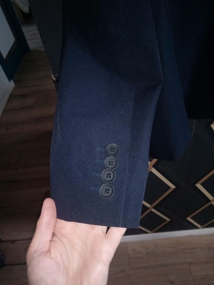 Veste costard bleu blaser marine homme taille 52 matière imperméable - photo numéro 5