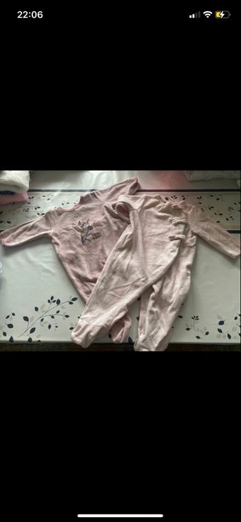 3 pyjamas fille 6 mois