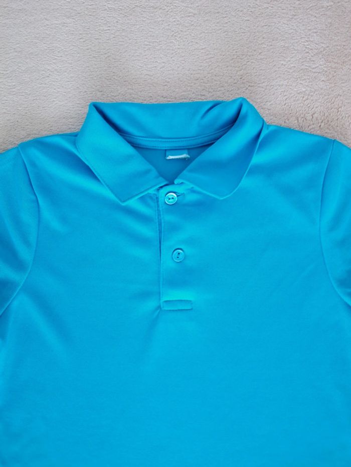 Polo de sport Artengo 10 ans bleu turquoise - photo numéro 2