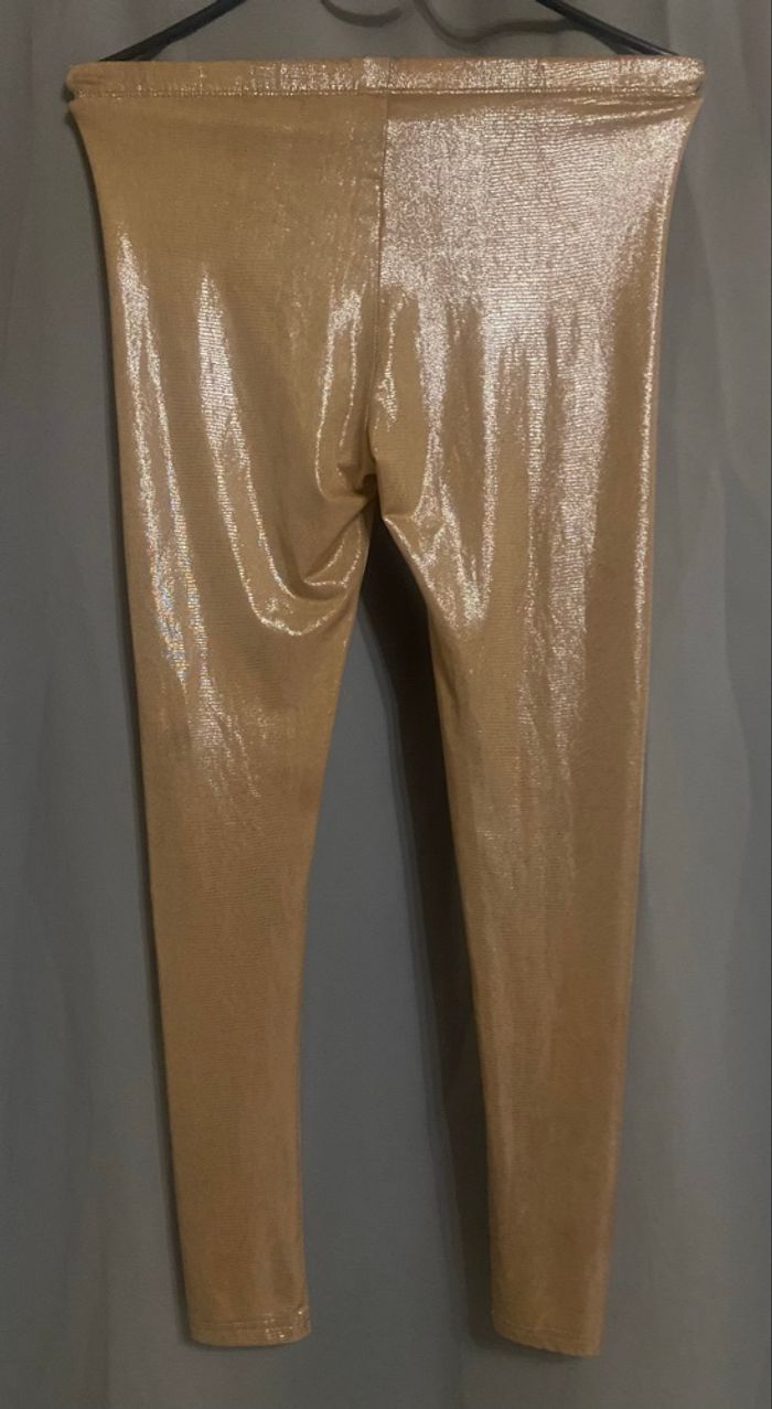 Legging doré brillant reflets roses - photo numéro 2