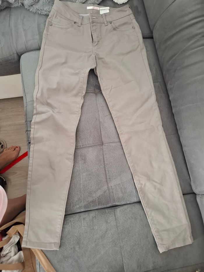 Pantalon enduit gris - photo numéro 2