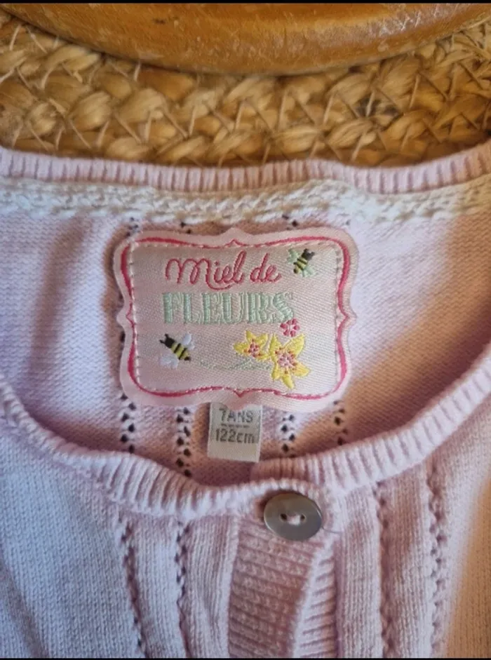 Jolie gilet court rose fille sergent major 7 ans - photo numéro 4