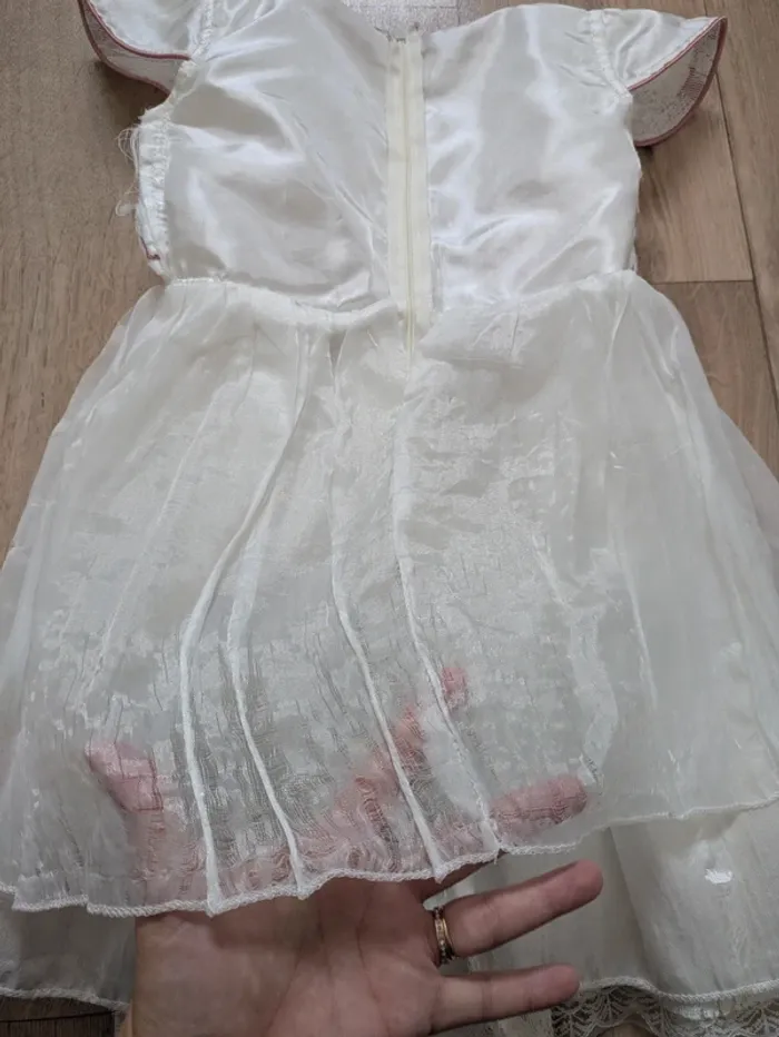 Robe de cérémonie chic blanche dentelle 2-3 ans - photo numéro 11