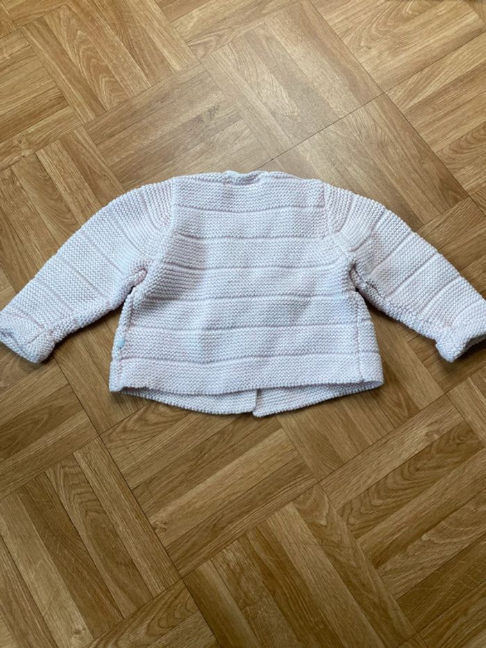 Gilet en tricot rose taille 6 mois Cadet Rousselle - photo numéro 3