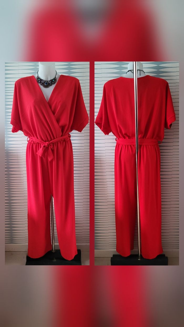 Combinaison pantalon rouge taille unique (42-48) neuve avec étiquette Kazaka by Pulpeuse et Chic