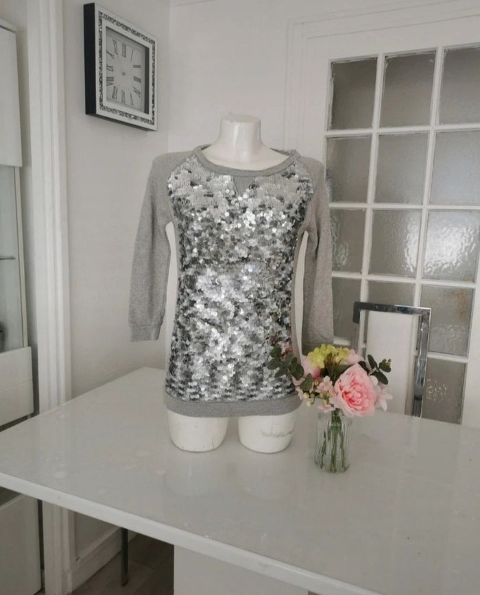🩶🤍Jolie Pull Sequin Gémo 🩶🤍 - photo numéro 2