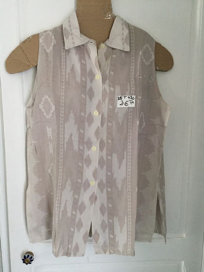 543-Blouse/ tunique beige T U (42/44)