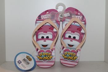 belle tongs super wings rose lanières rose clair 31/32